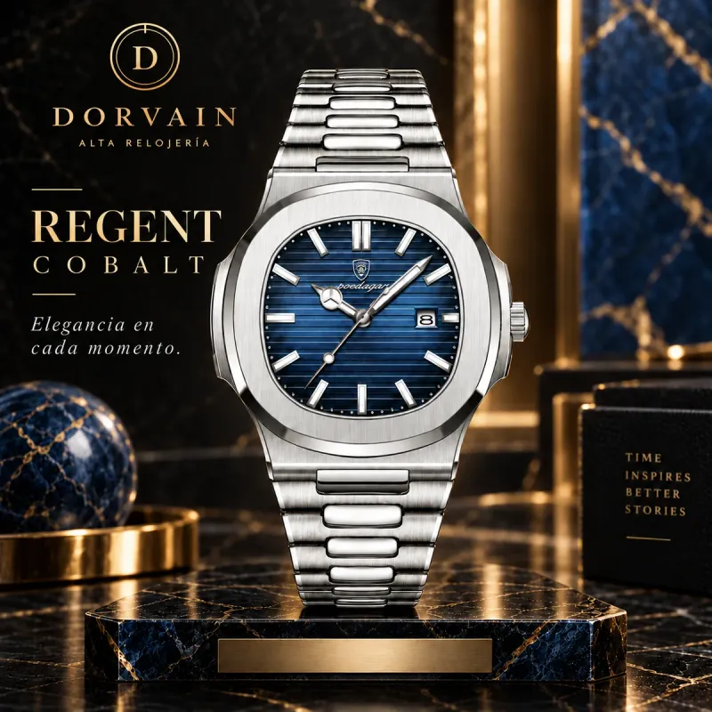 Dorvain Regent Cobalt · Azul — Detalles del dial