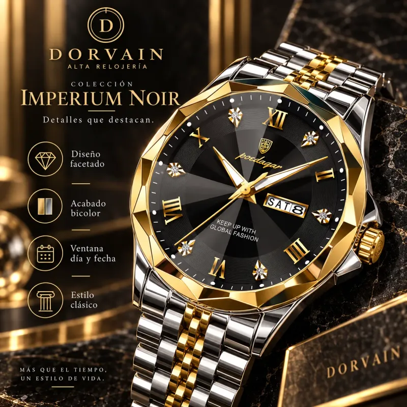 Dorvain Imperium Noir · Negro — Detalles del dial