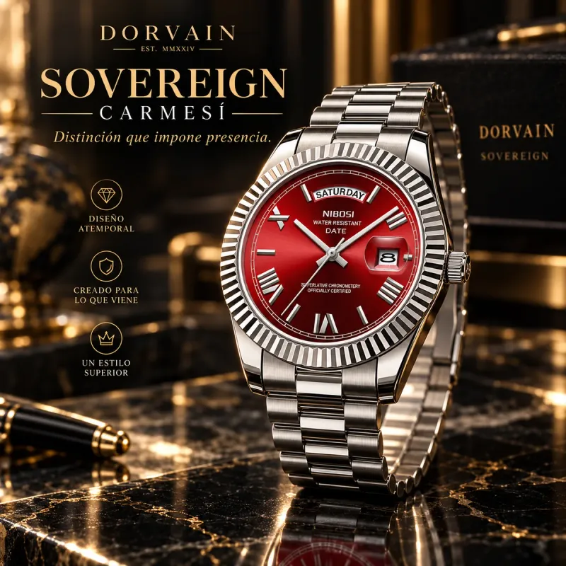 Dorvain Sovereign Carmesí · Rojo — Primer plano