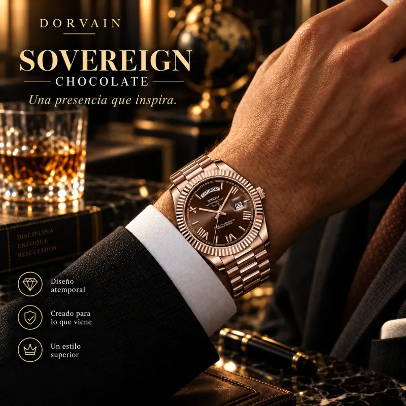 Dorvain Sovereign Chocolate · Marrón — En la muñeca
