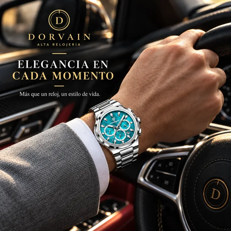 Dorvain Vértice Aqua · Turquesa — En la muñeca