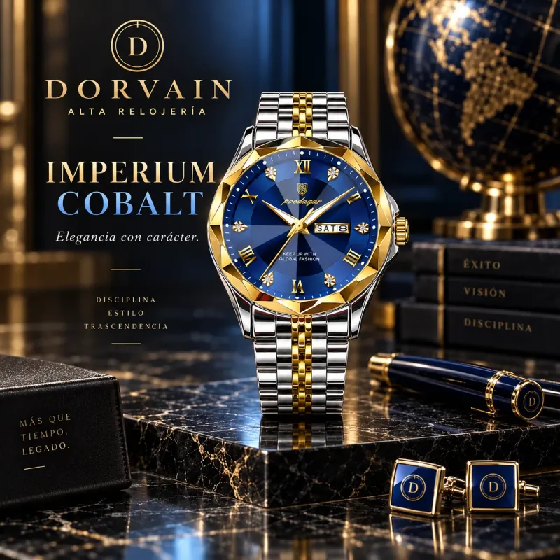 Dorvain Imperium Cobalt · Azul — En la muñeca