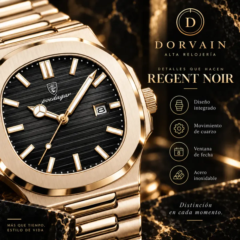 Dorvain Regent Noir · Negro — Presentación