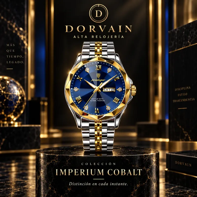 Dorvain Imperium Cobalt · Azul — Presentación