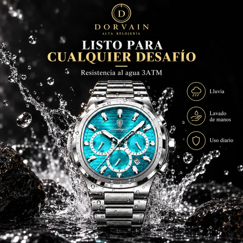 Dorvain Vértice Aqua · Turquesa — Resistente al agua